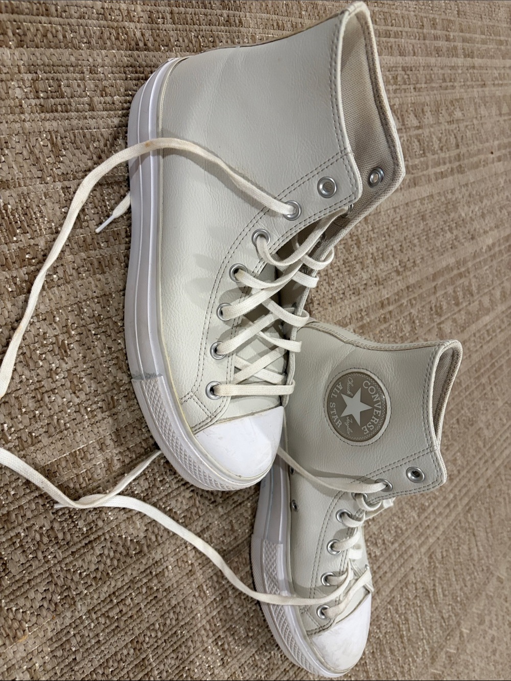 Converse Women's High Top Sneakers in Off-White/Cream